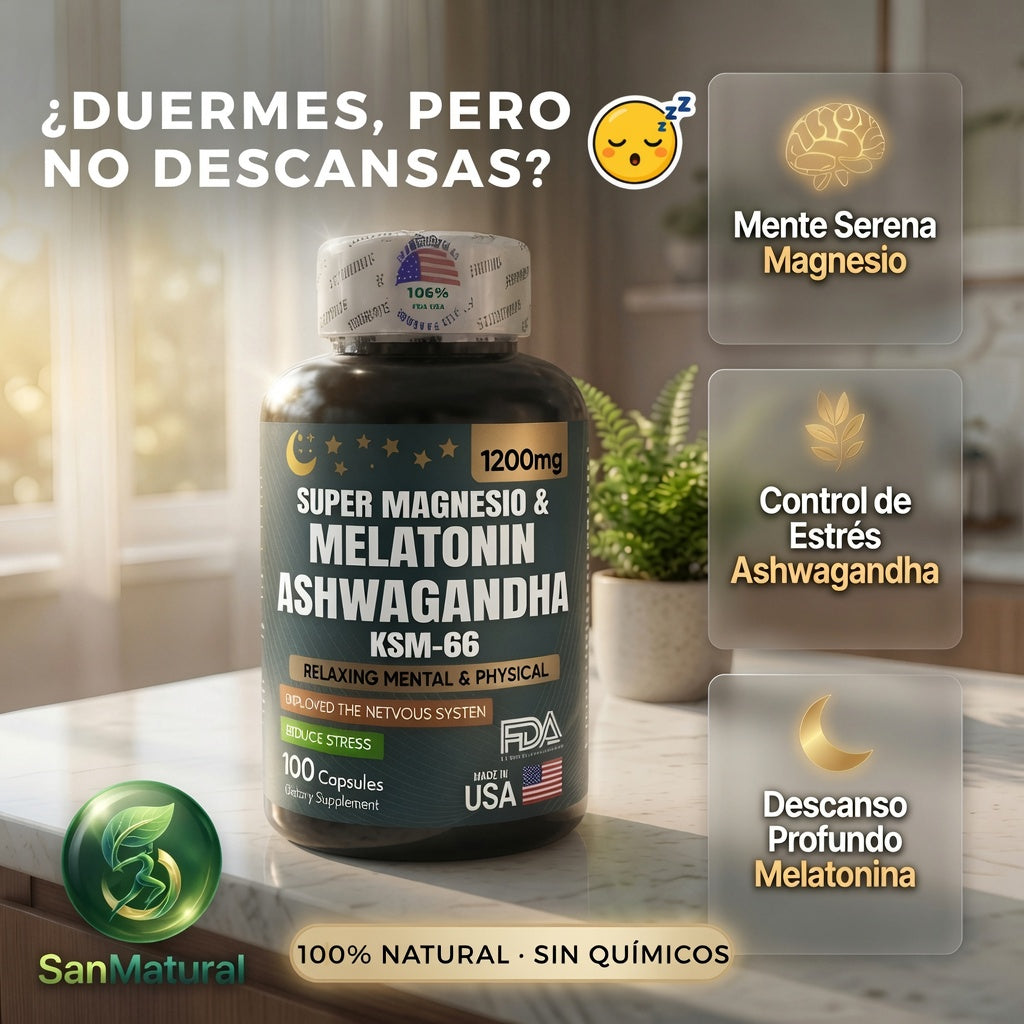Super Magnesio & Melatonina + Ashwagandha