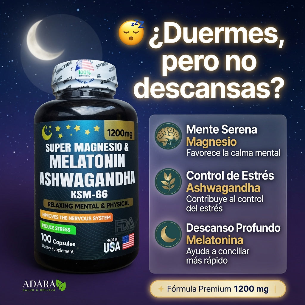 Super Magnesio & Melatonina + Ashwagandha